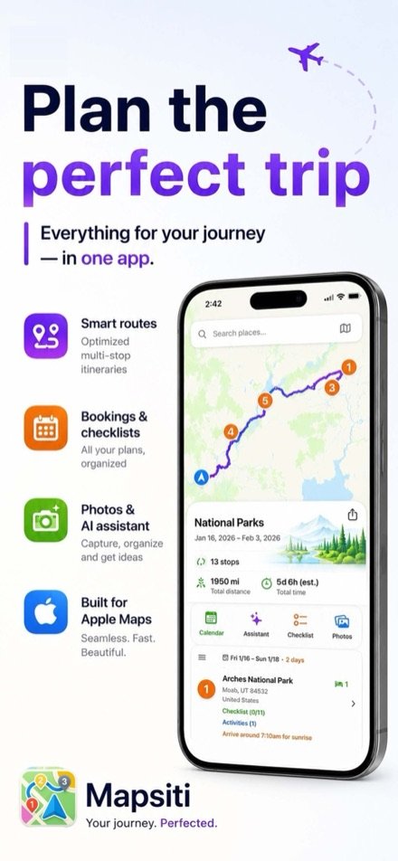 Mapsiti screenshot — plan the perfect trip